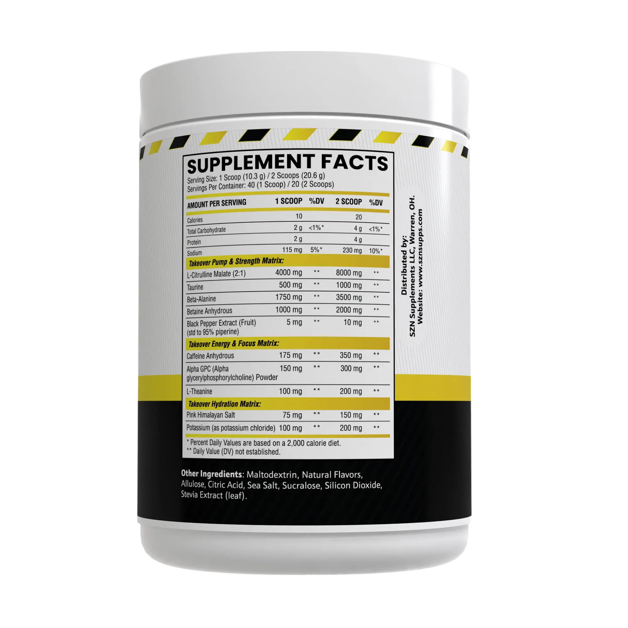Takeover Pre-Workout SZN Supplements