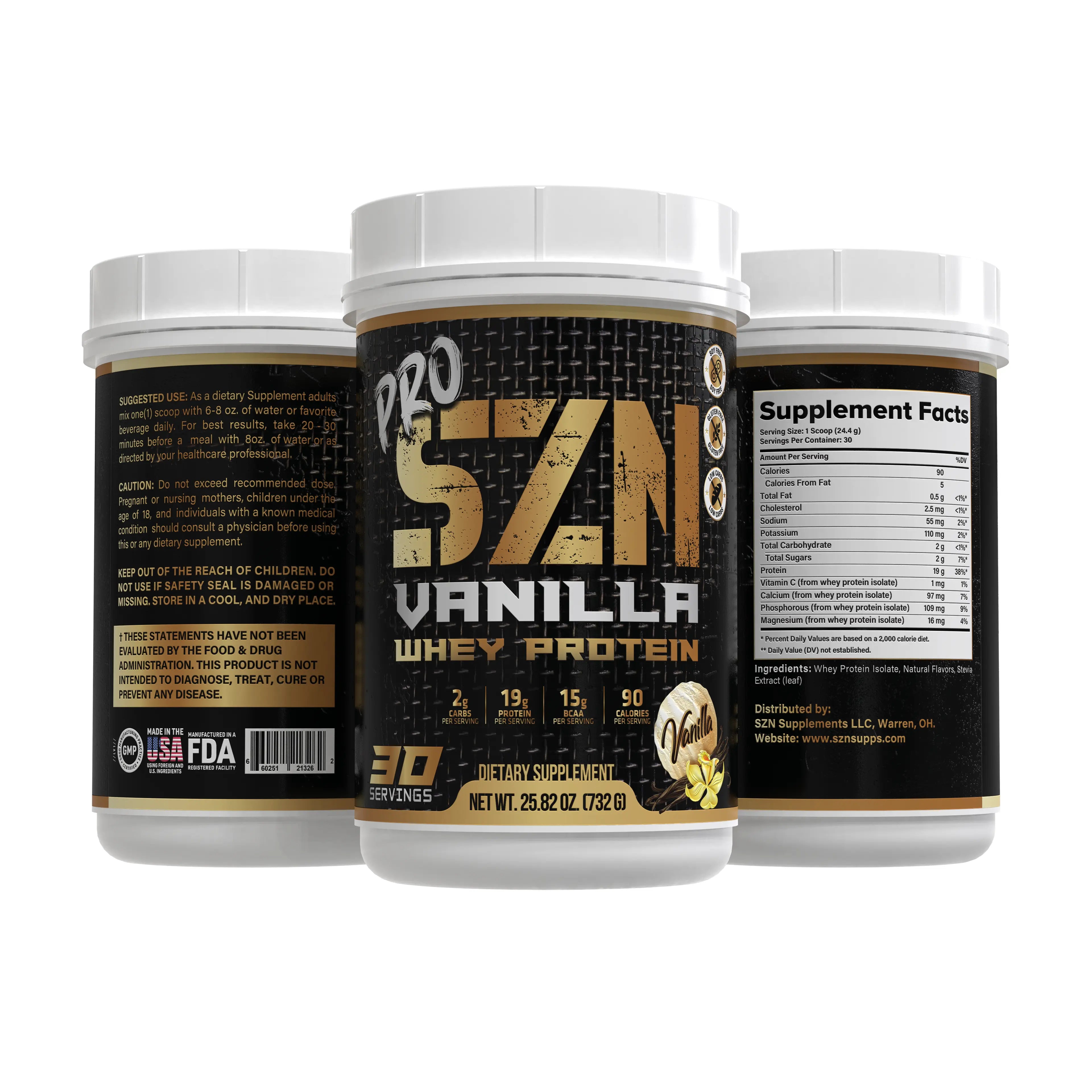 Pro SZN-Vanilla Whey Protein - 3 Pack