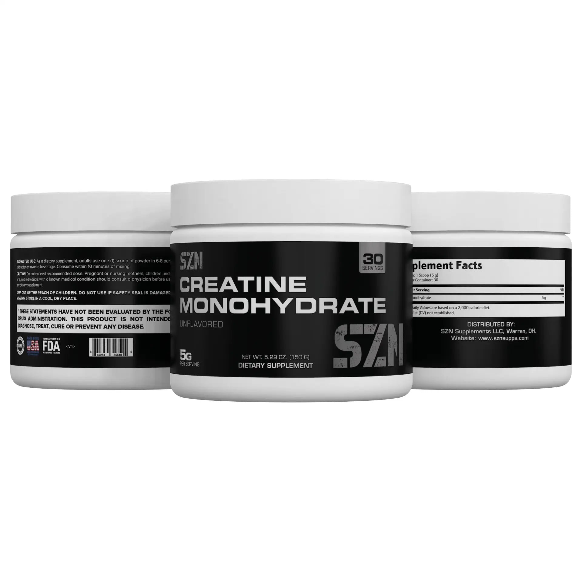 SZN Creatine Monohydrate - 3 Pack
