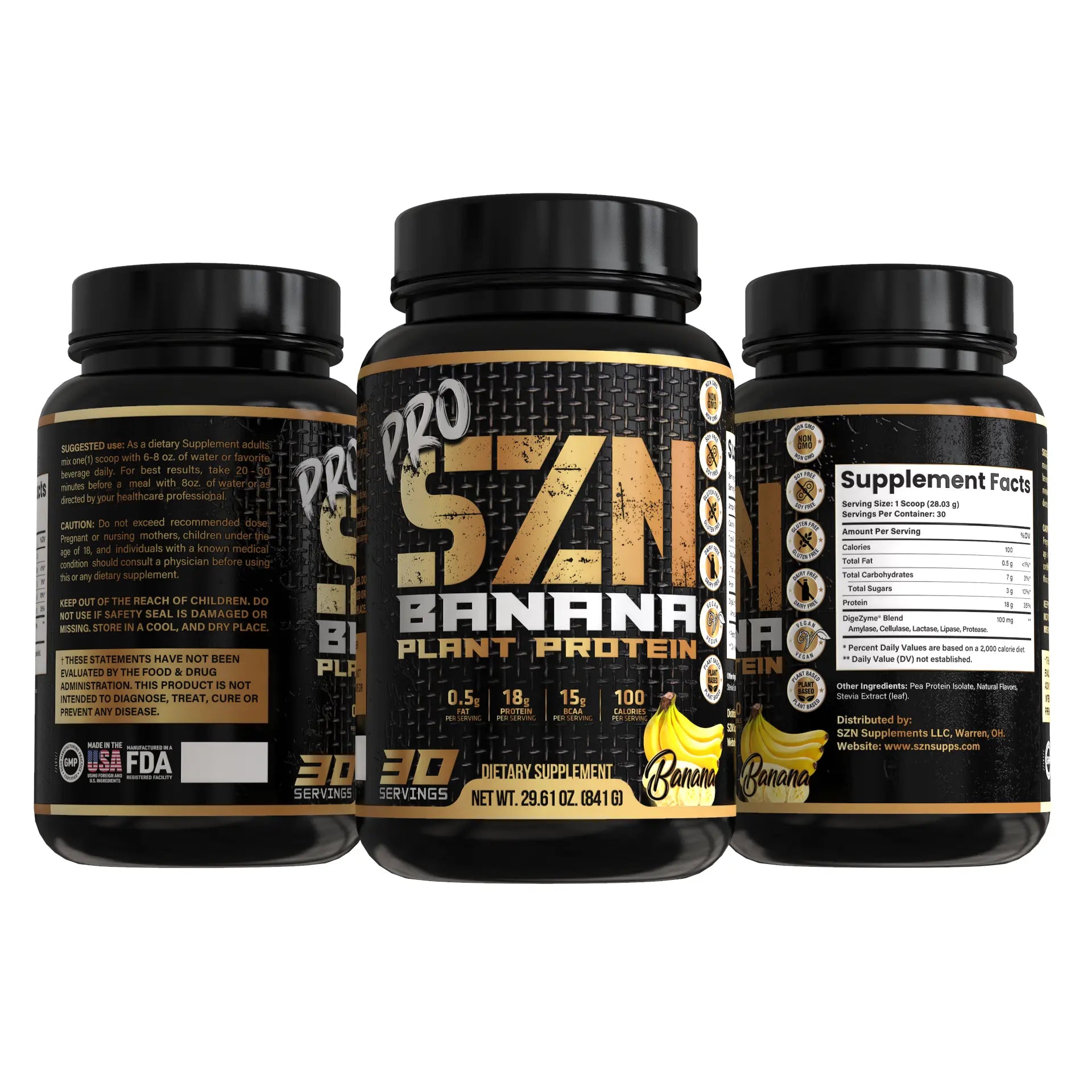 Pro SZN-Banana Plant Protein - 3 pack